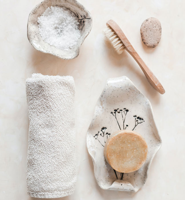 Homemade soap and bath salts